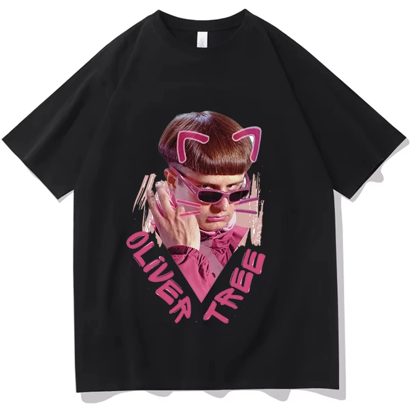 Oliver Tree Print Cotton T-shirts 2026 Retro Pop Concert Men Women Fans Tees Music Fan Gift Short Sleeve Aesthetic Harajuku Tops