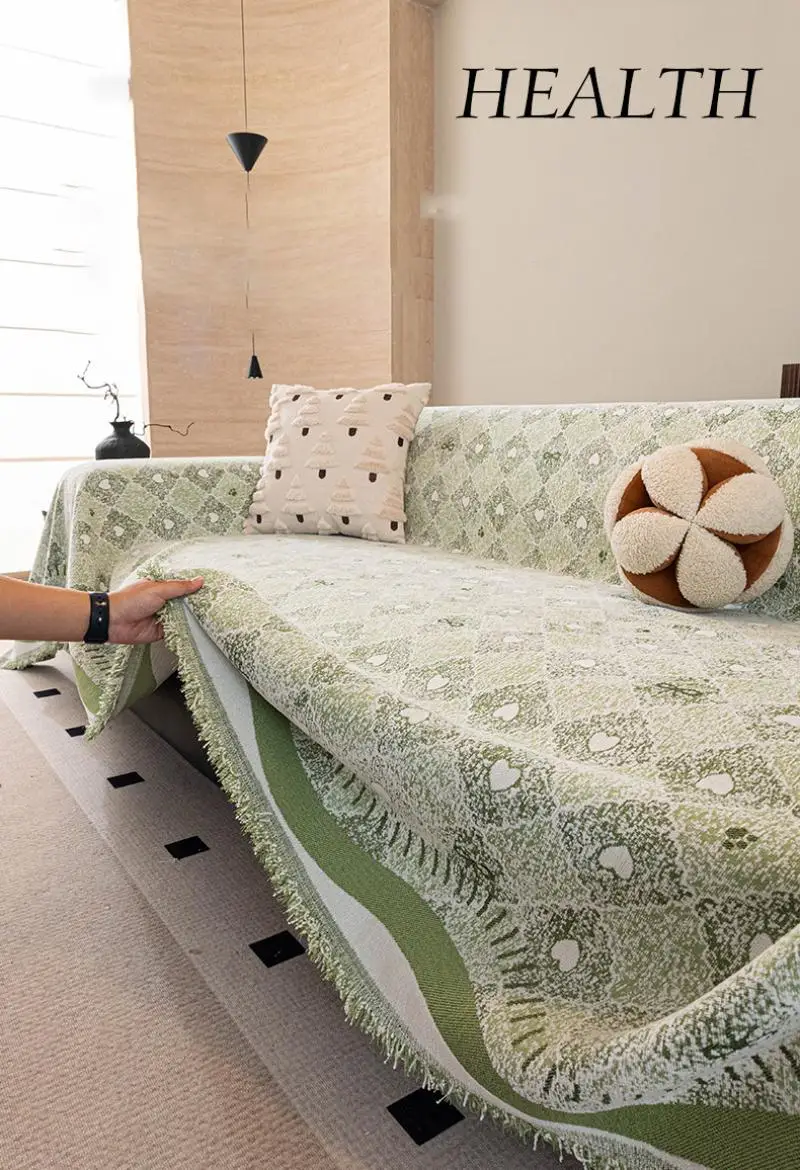 Chenille-Sofabezug Stoffdecke Ganzjahres-Kratzschutz Rutschfeste Abdeckungen Sofatuch Multifunktionale Dekorative Decken – Detail 5