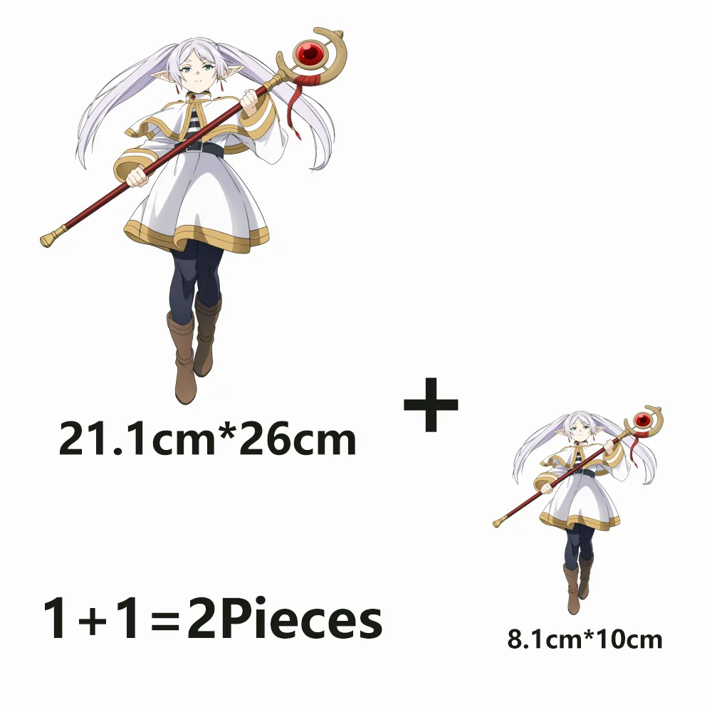 Frieren: Beyond Journey's End Anime Iron On Patches Heat Thermal Transfer Printing Stickers Iron On Patches For Clothing Custom