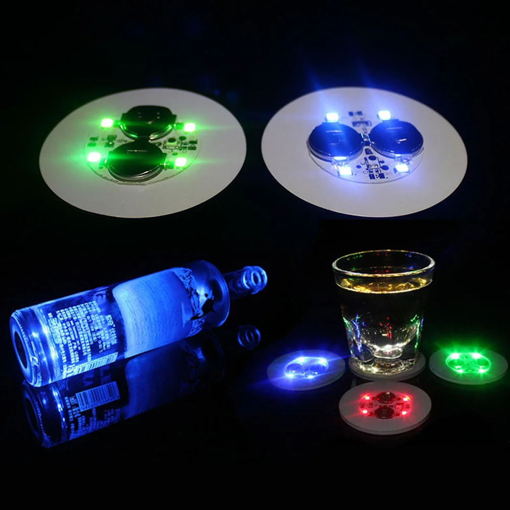 Botellas LED, posavasos, lámparas luminosas, pegatinas para tazas, luces alimentadas por batería, Bar de Navidad, KTV, fiesta de boda, cóctel, vasos, florero