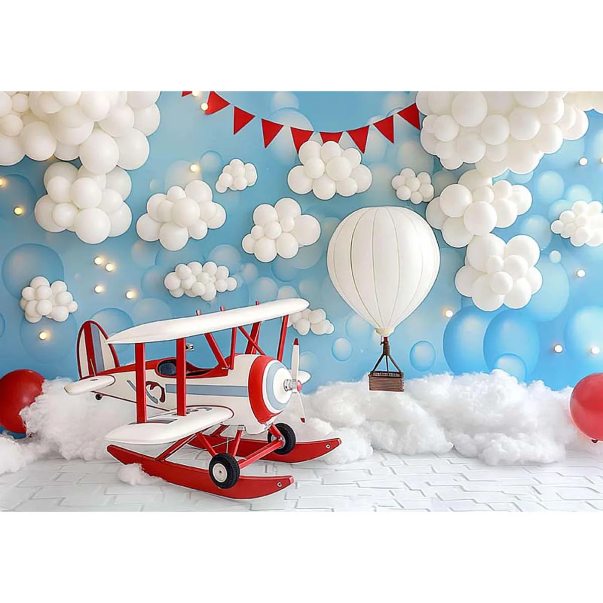 Allenjoy Pilot Sky Cake Smash Backdrop