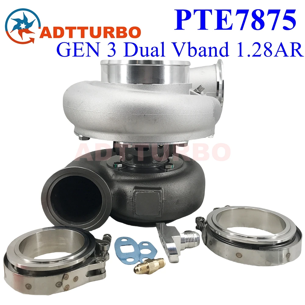 

Turbocharger GEN 3 PTE7875 7875 1400HP Performance Vband 1.28AR Ceramic Dual Ball Bearing for Precision Turbo Charger