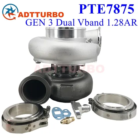 GEN 3 PTE7875 7875 Turboaggregat 1400 hk Prestanda V-band 1.28AR Keramiskt Dubbelkullager för Precisionsturboaggregat 10 best sales precisionsturbo - №5