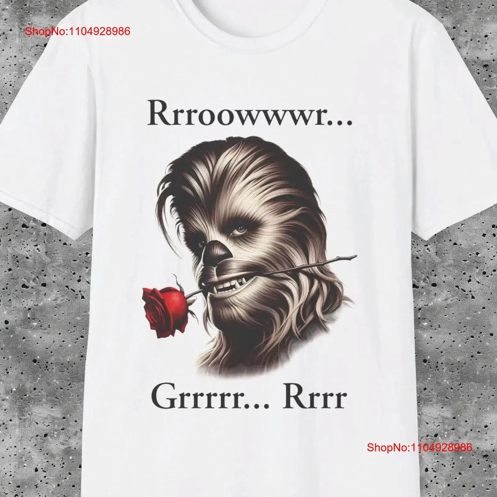 Chewbacca الرومانسية مضحك تي شيرت Chewie الساحرة هدير Casanova SW محاكاة ساخرة الخيال العلمي الفضاء مروحة Chewy التقاط الفنان خمر