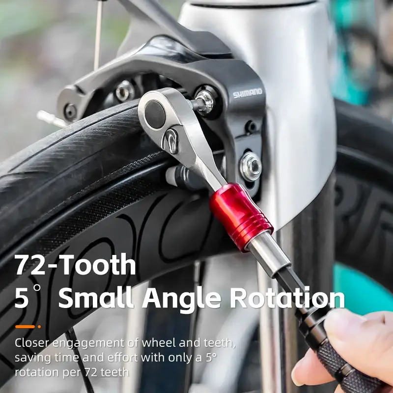 ROCKBROS Bike Repair Tool Kits 72 Tooth Ratchet Wrench Set Portable Torque Screwdriver Lightweight Bicycle Maintenance Tool - 2
