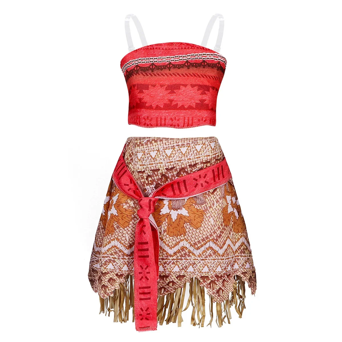 Disney Princess Moana Vaiana Costume Girls Cosplay Tassel Dress Children Vaiana Clothes Carnival Party Kids Outfits Dress 2-10Y