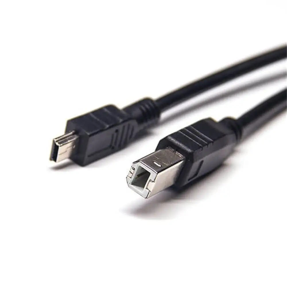 USB B 180 Degree Male to Mini USB Straight USB 2.0 Cable