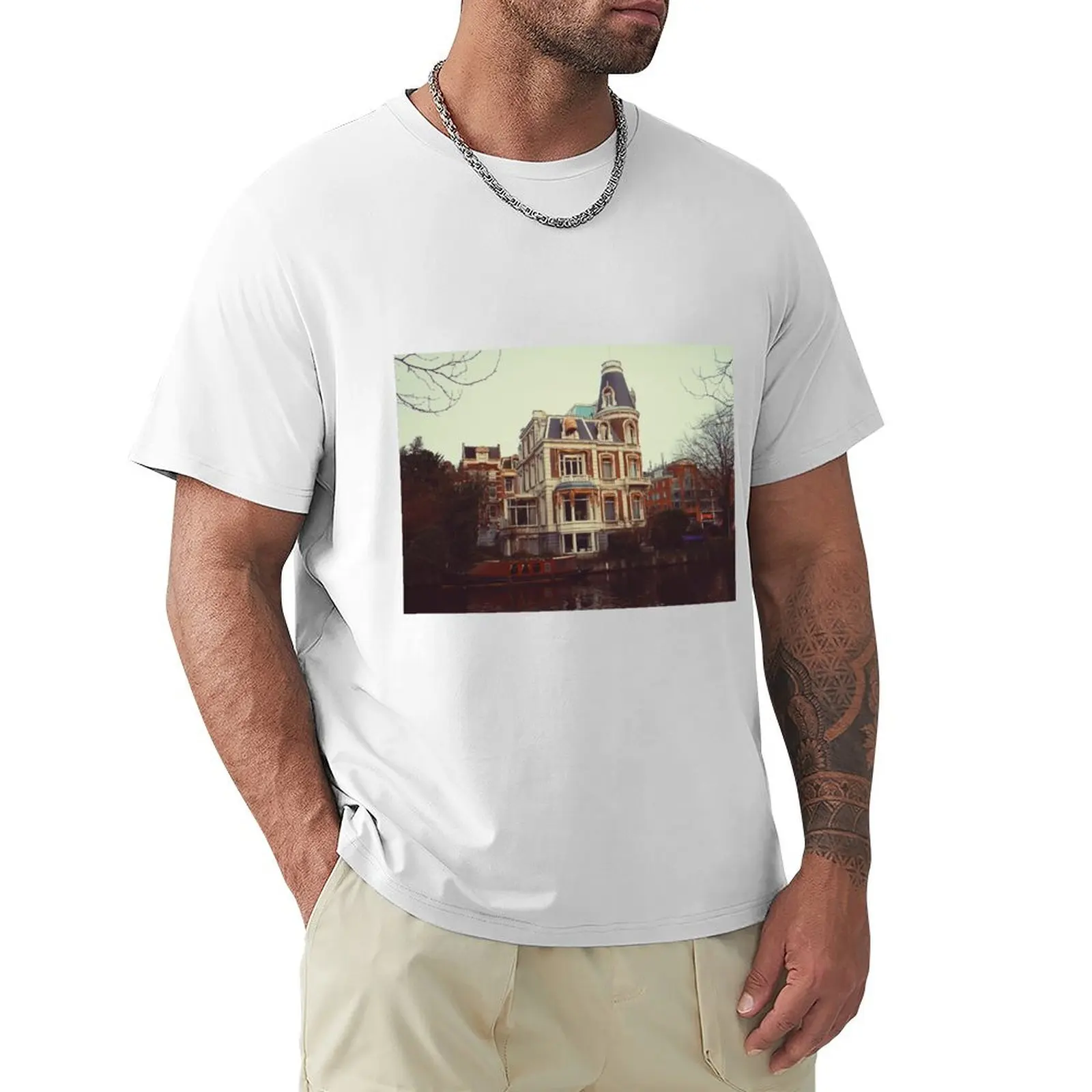 Winter in Amsterdam: Architecture and canal T-Shirt hippie clothes vintage clothes mens clothes