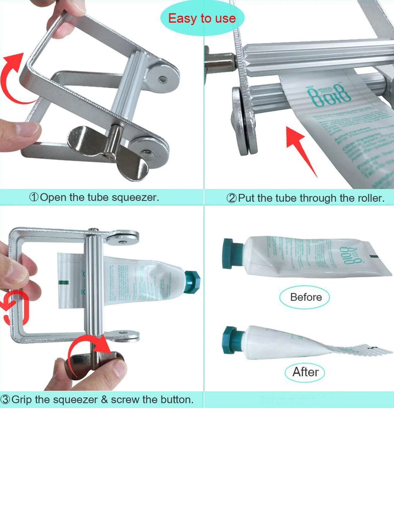 Hot Selling High Quality Metal Toothpaste tube Squeezer Paint Tube Squeezer