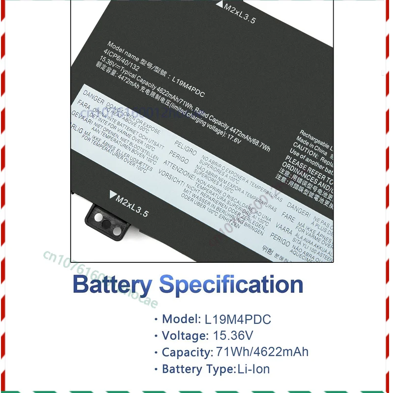 

L19m4pdc l19l4pdc l19c4pdc battery for Lenovo IdeaPad Yoga 7-14itl5 7-15itl5