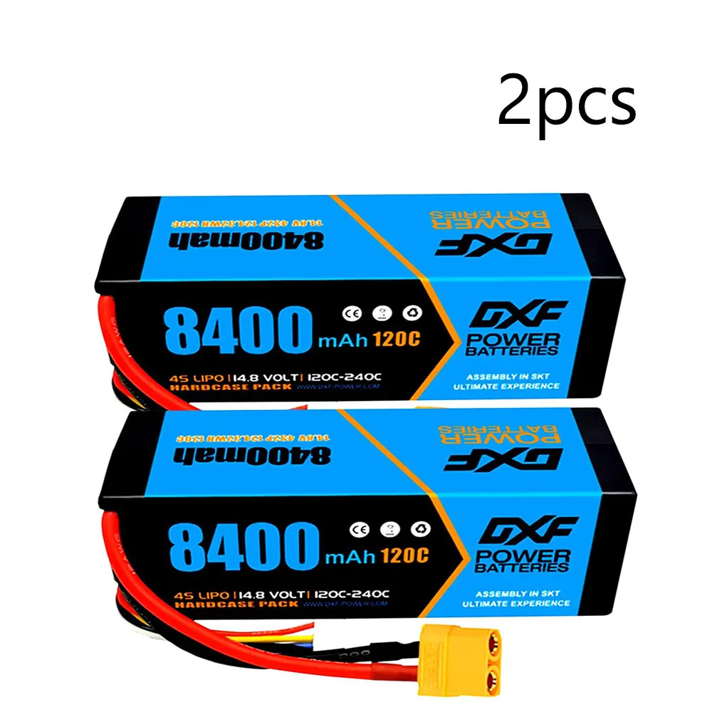 DXF 4S Lipo Batterij Grafeen 14.8V 15.2V 6500mAh 8000mAh 8400mAh 9200mAh 5mm 100C 120C 130C 140C voor 1/8 Buggy Truggy Auto Racing