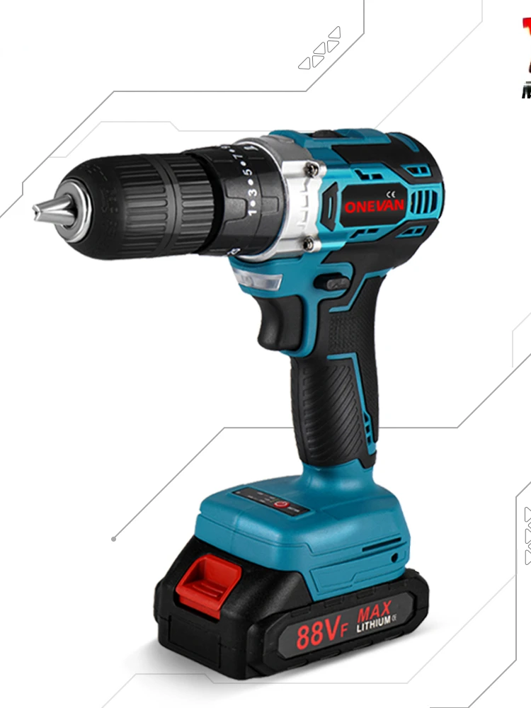 

25+3 Torque 1000W 450NM Brushless Electric Impact Drill 3 in 1 Electric Cordless Screwdriver For Makita 18v Battery