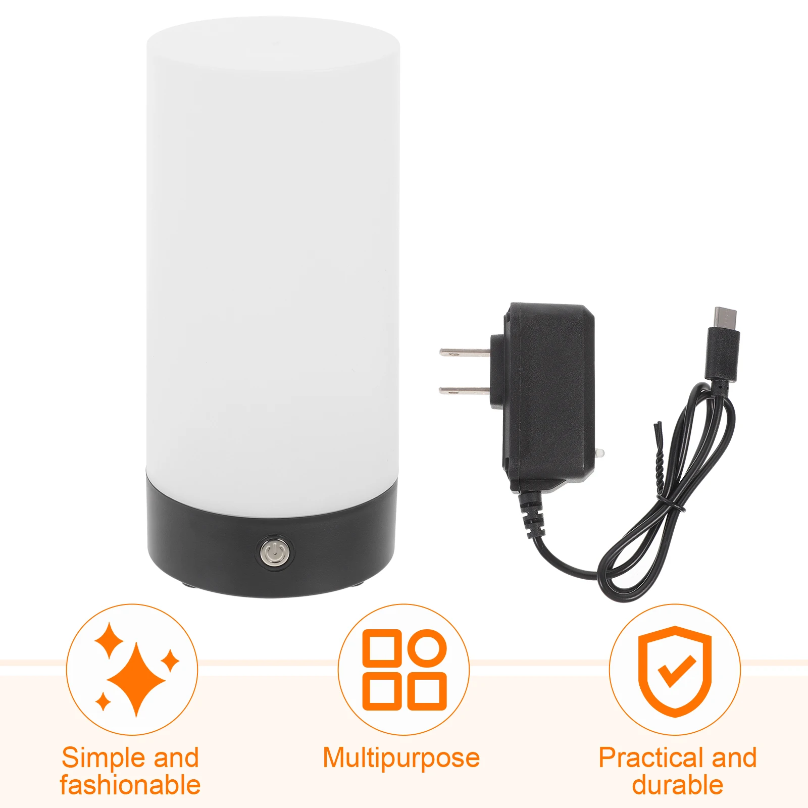 

LED Rechargeable Table Lamp Cordless Night Light USB Charging Cylindrical Desk Lamps Wireless LED Lighting for Home Bedroom Kids