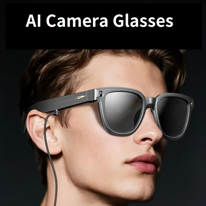 Smart Glasses 8MP Ultra-Wide HD Camera Video Recording Glasses AI Photo Recognition Bluetooth Call Real-time Translation glasses