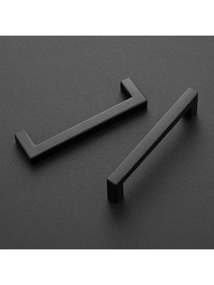 30 Pack 5 Inch Kitchen Square Cabinet Handles Matte Black Pulls Drawer Hardware for Cabinets Cupboard