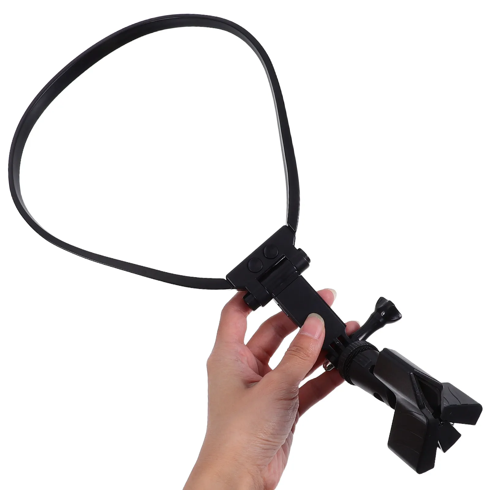 首掛けマイクホルダー-調節可能なハンズフリーマイクラック-歌唱、ホスティング、屋外ライブストリーミング、ミュージシャンのパフォーマンス用