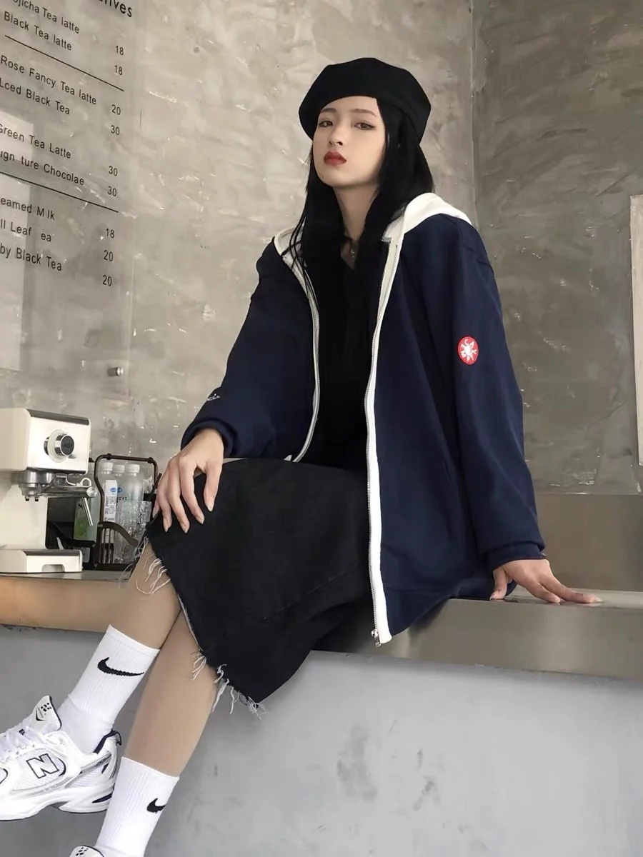 

Мужская винтажная куртка Life CaveMPT на молнии, осенняя, из хлопка и полиэстера, свободного кроя, молодежная, повседневная, модная