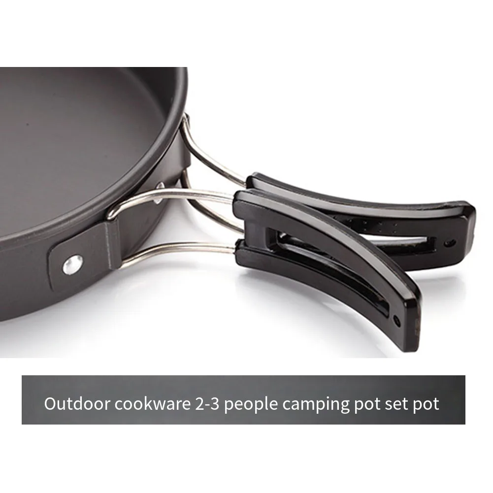 

Complete Camping Kit Outdoor Cooking Set Non-stick Camping Cooking Set Foldable Handle Design Healthy Non-Stick Cooking