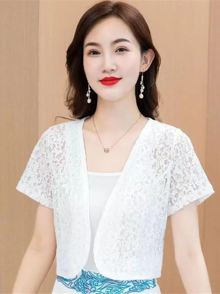 레이스 자외선 차단 의류 여성 여름 스커트 외부 어깨 패드 또는 가벼운 패셔너블 코트