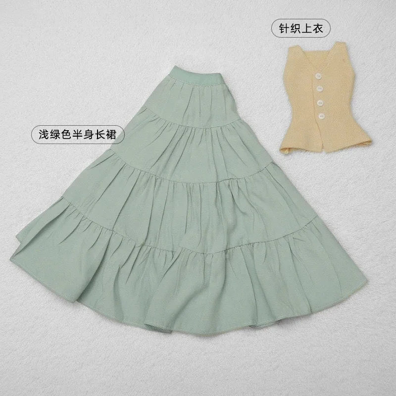 

Комплект из четырех предметов: модная вязаная одежда для кукол BJD (для девочек), свежий дизайн, светлые цвета, аксессуары, подарок