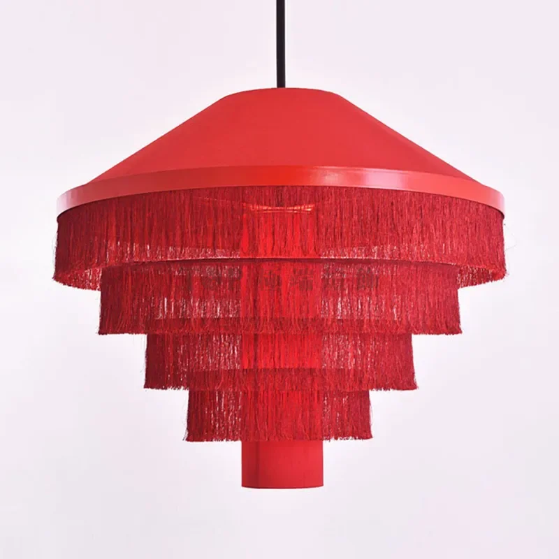 Modern French Luxury Fringed Chandelier for Villa Duplex Living Room Hotel Restaurant Engineering Lighting Fixture