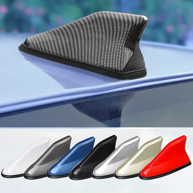 

Universal Car Antennas Shark Fin Antenna Auto Radio Signal Aerials Roof Antennas For Car Model Auto Styling Carbon Fiber Look