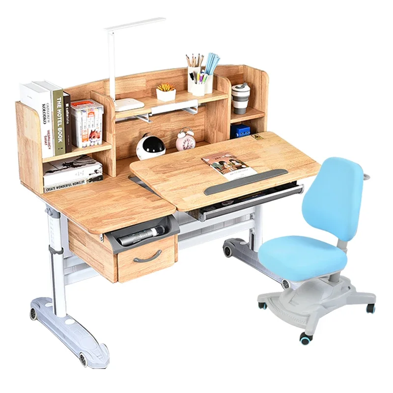 

sell children ergonomic study table and chair set for student solid wooden desk for kids child