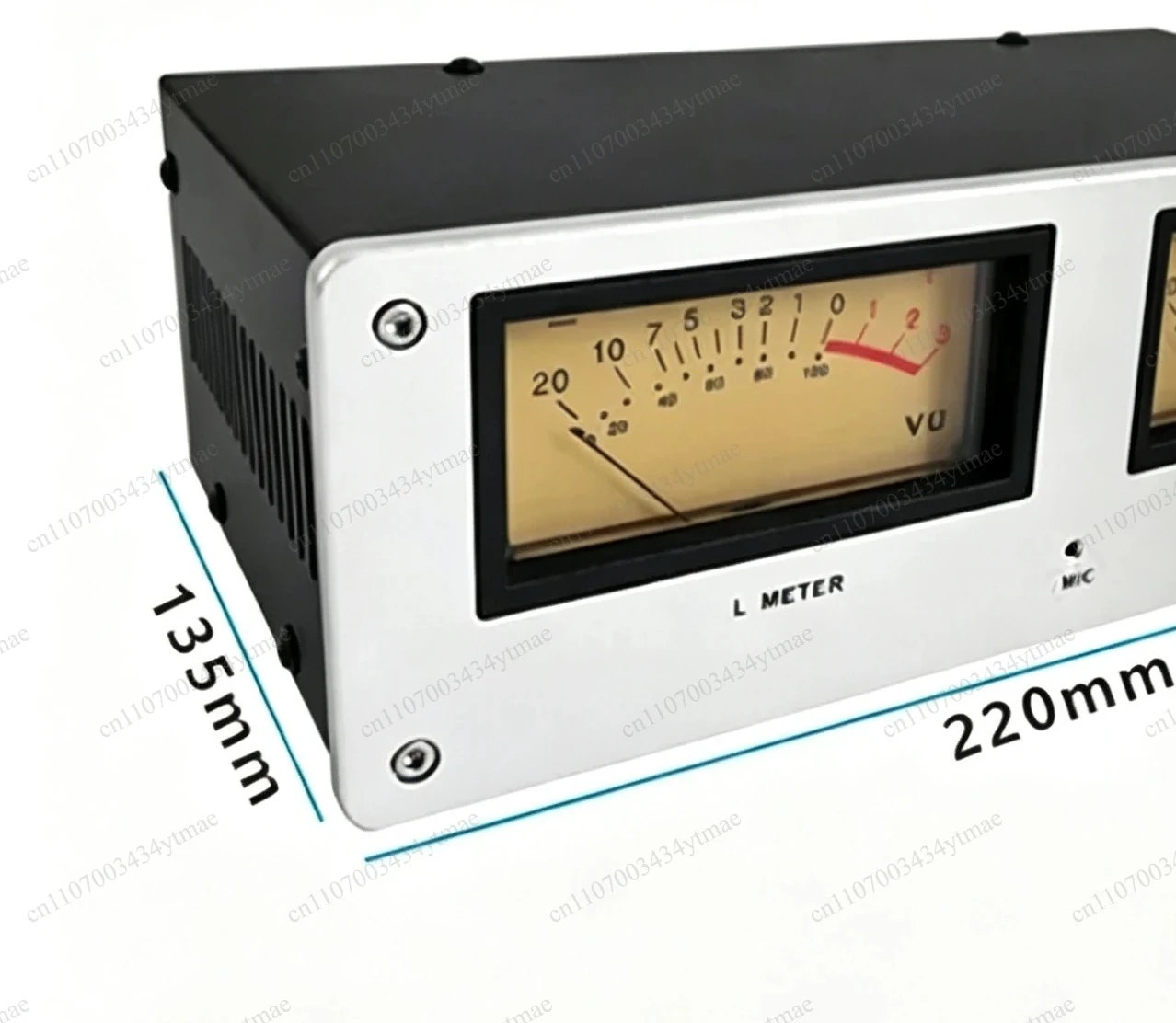 MIC-73 Square Voice Controlled VU Audio Level Meter Aluminum Shell Warm LED Backlight Finished Machine No Wiring Required