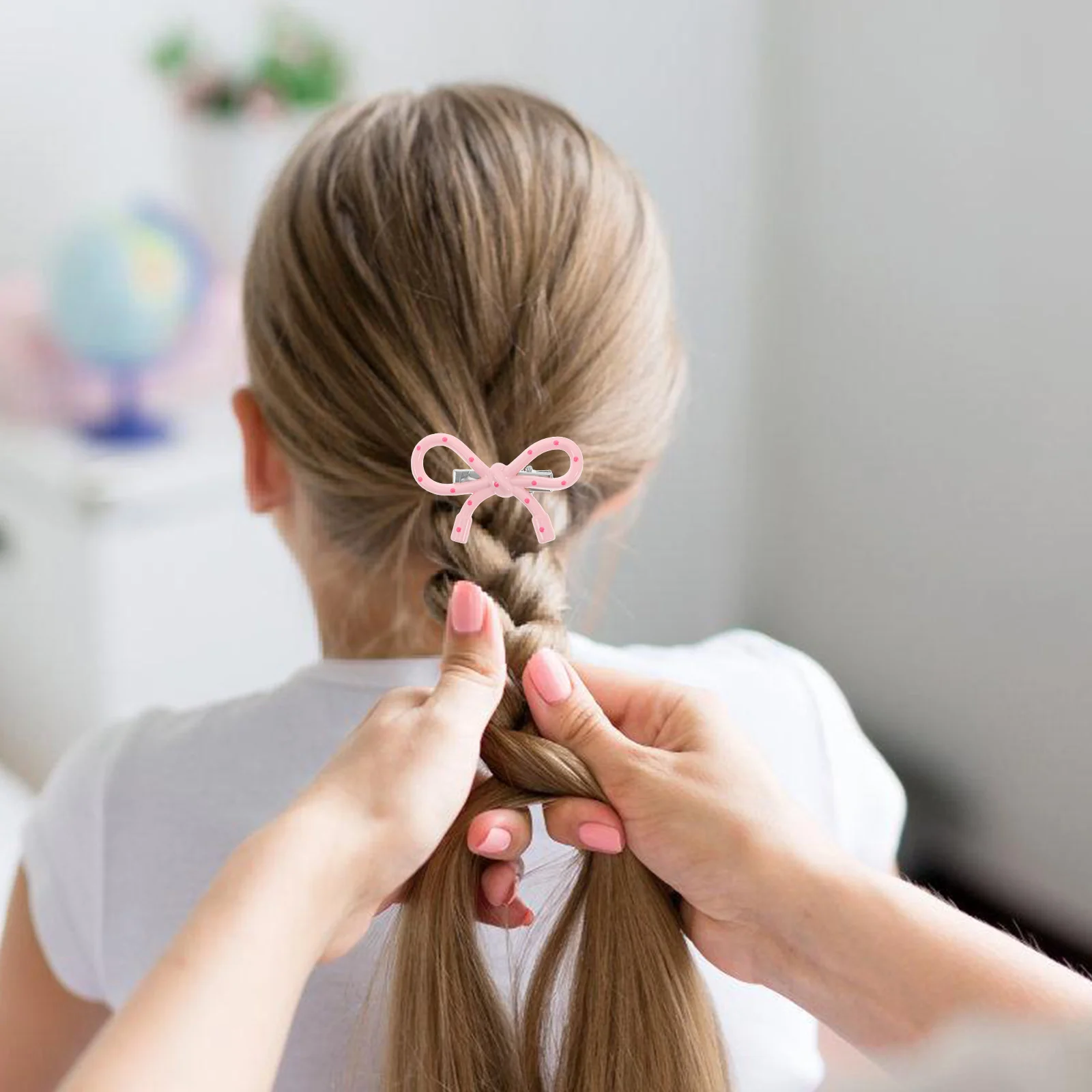 

10pcs Hair Clips Whimsical Pink Stylish Adorable Barrettes for Baby Kids Girls Autumn Winter Accessory