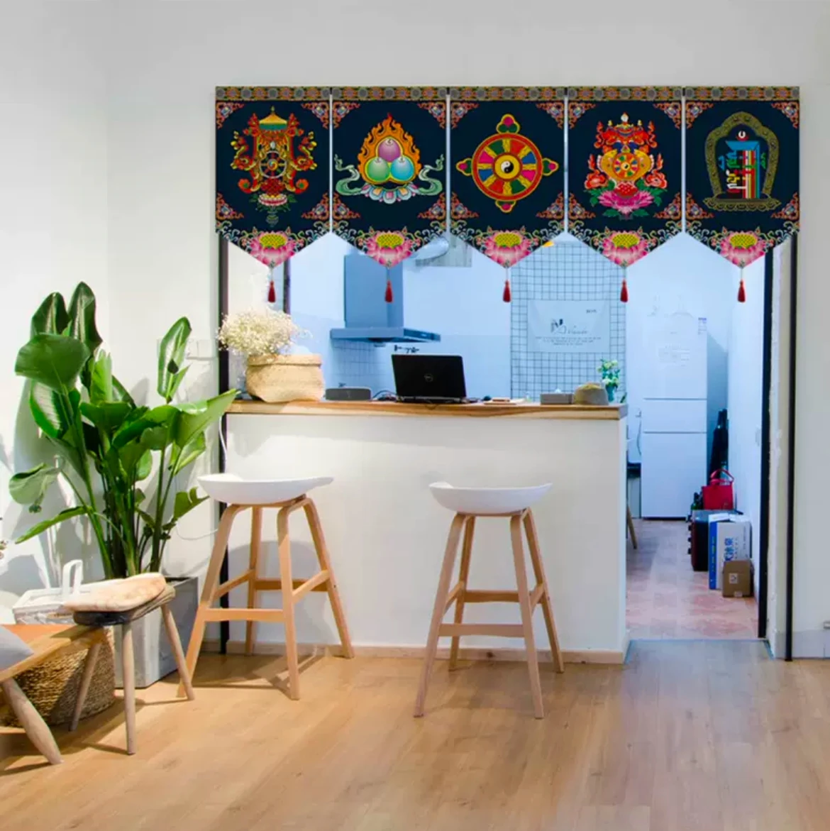 5pcs  Buddhist Tibetan Style Decoration HOME Temple Hall altar Wall decor Decorative auspicious mascot symbol Banner tapestry