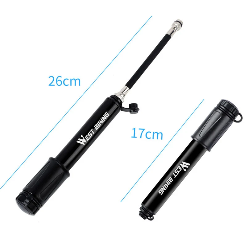 Mini Pompe à Vélo Portable WEIDMAX - Pompe à Pied Double Valve Presta Schrader - 120 PSI