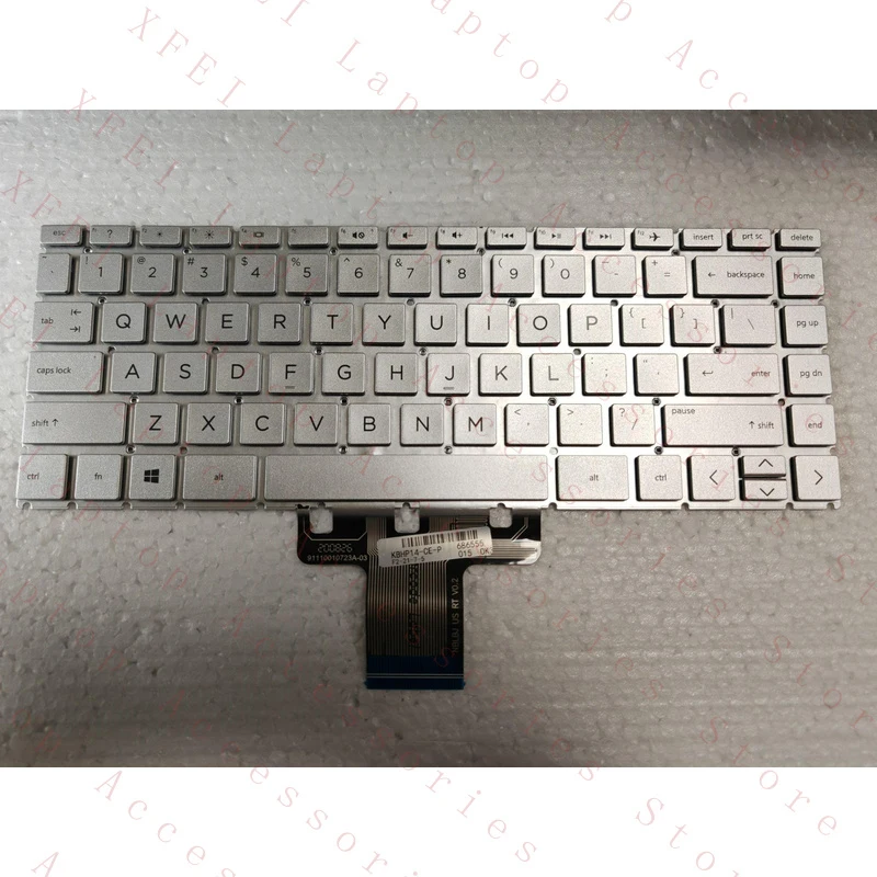 

D US silver keyboard For HP 14-DG 14-DF 14m-dh 14s-DR 14-DK 14-dq 14s-dq 14-fq