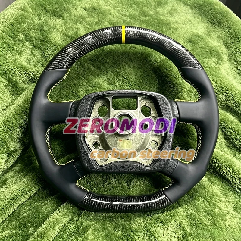 Real Carbon Fiber Steering Wheel Replacement For Volkswagen VW T5 Transporter Caddy Caravelle Custom Perforated