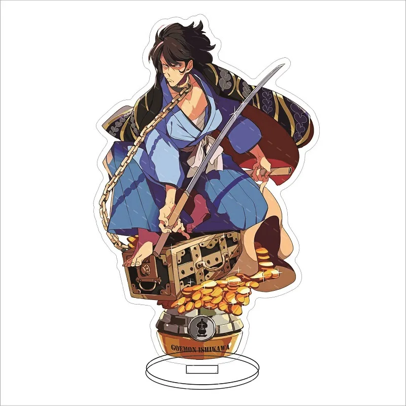 رائجة البيع أنيمي لوبين الشخصيات الثالثة تأثيري لوحة زخارف مكتب الدائمة علامة لعبة المشجعين عيد الميلاد الاكريليك حامل نموذج الهدايا