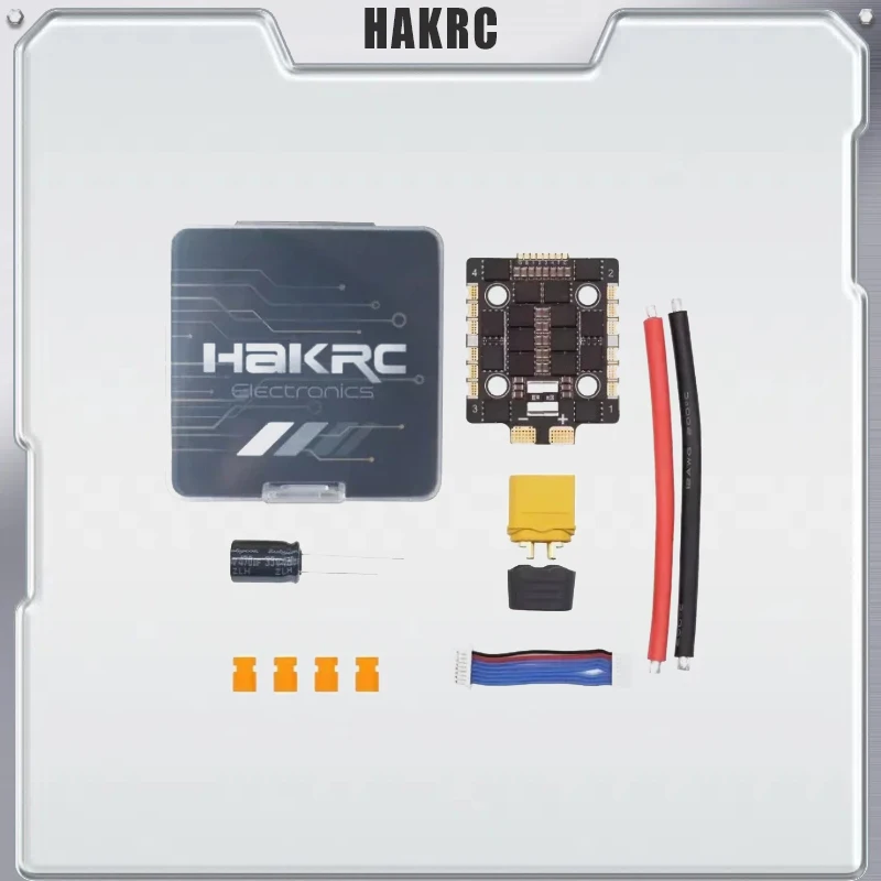 HAKRC BLHeli 32BIT 65A 4-in-1 Brushless ESC 2-8S LIPO DShot 150/300/600 20x20mm for FPV Freestyle Racing Drone