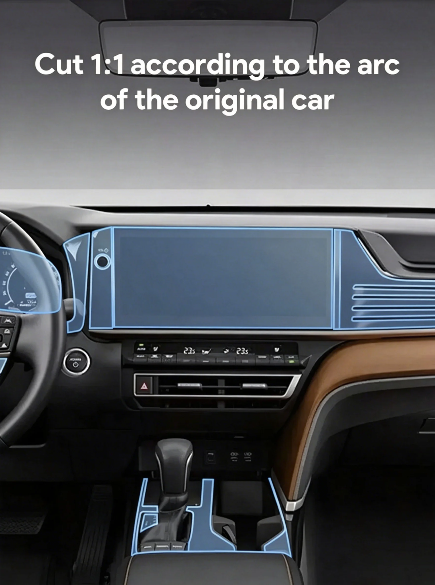 Für BYD KING DM-i 2023-2025 Innenraum-Zubehör Transparente TPU-Folie für Schaltpanel und GPS-Mittelkonsole PPF-Aufkleber – Detail 1