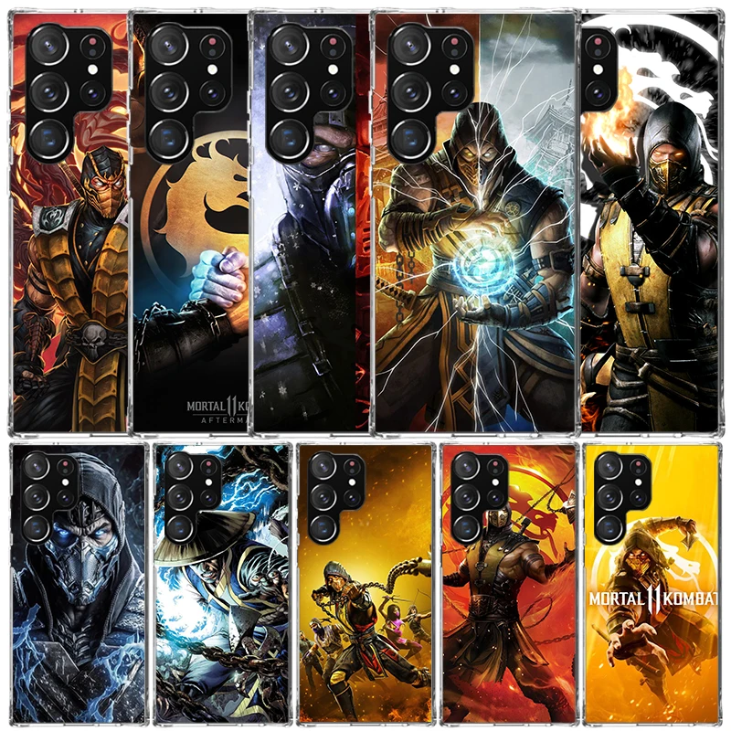 Mortal Kombat Phone Case For Samsung Galaxy S22 S23 S24 Ultra S21 S20 FE S10 Plus S10E S9 S8 + S7 Edge Soft TPU Back Cover