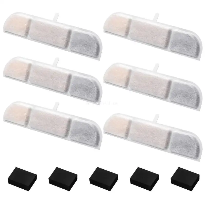 

Water Dispenser Filter Sponges Efficient Replacement Filter Pet Supplies 6PCS