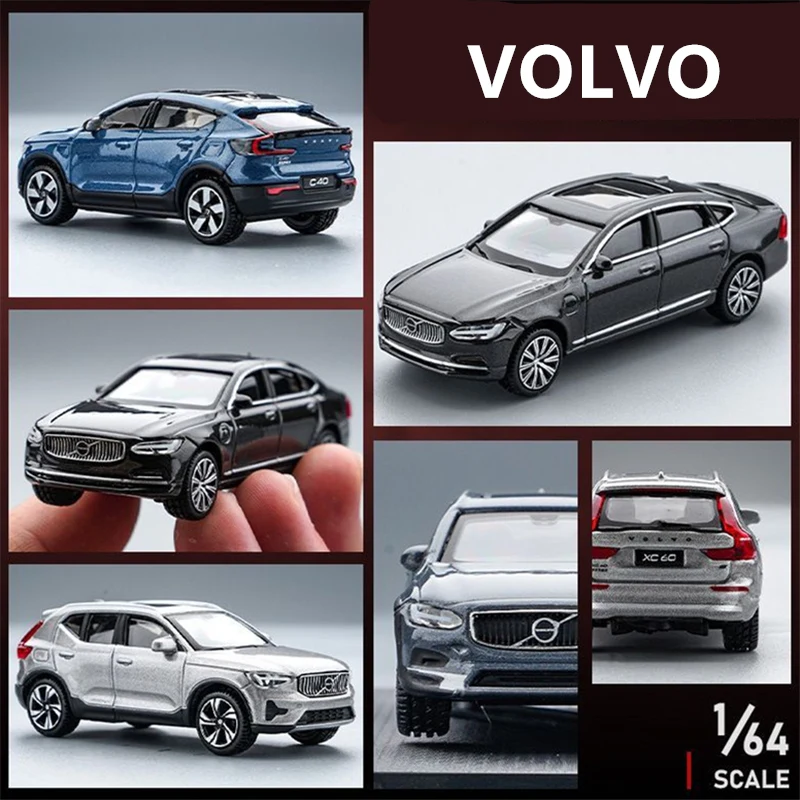 1:64 Volvos S90 C40 V90 XC40 XC60 XC90 Alloy Car Model Diecast Metal Toy Vehicles Car Model Simulation Miniature Scale Kids Gift