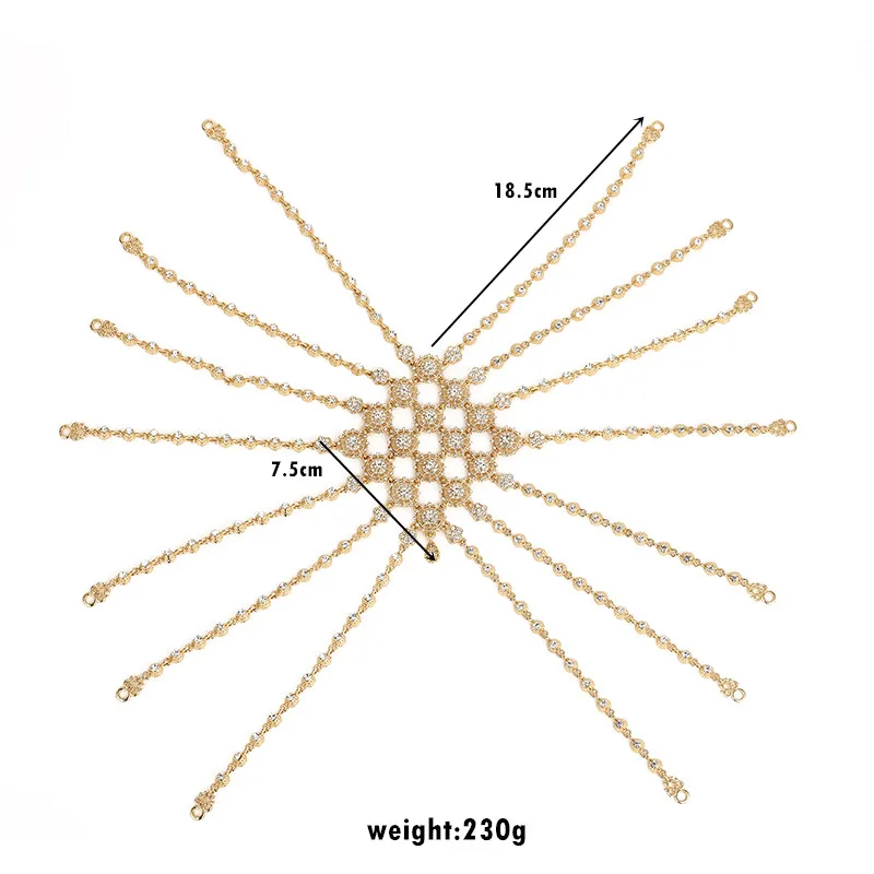 سلسلة رأس لحفلات الزفاف من الكريستال الذهبي على طراز المحكمة الرجعية العربية إكسسوار زفاف رائع للاحتفالات التقليدية