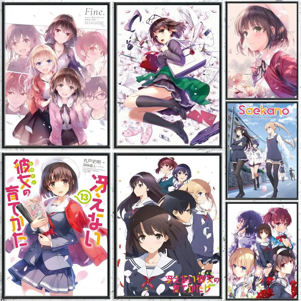 romance anime Saekano Poster HD Waterproof Self-Adhesive Wal