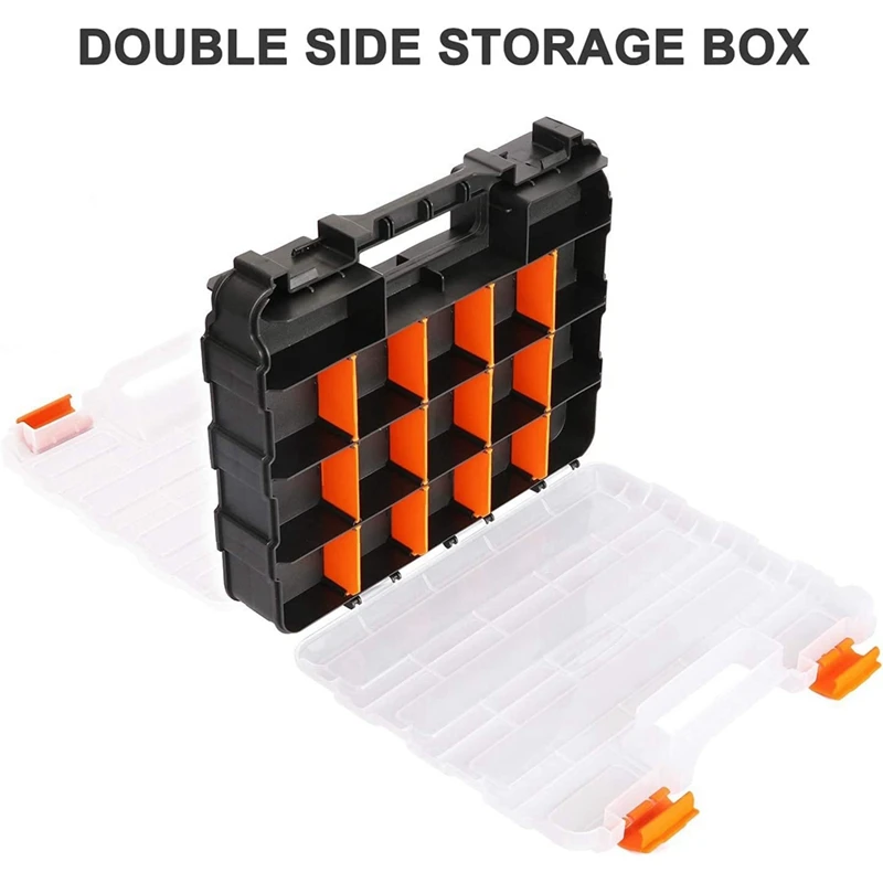 1 Piece Double Sided Tool Organizer Hardware Tool Accessory Box Parts Box Tool Box