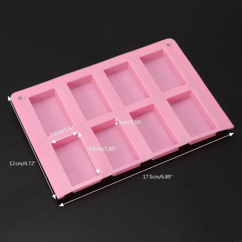 

8 Cavities Rectangle Decoration Mold Resin Epoxy Silicone Mold Jewelry Casting