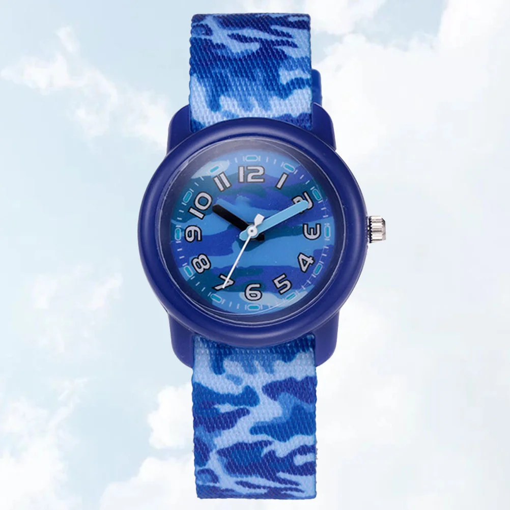 1pc Cartoon Camouflage Strap Waterproof Quartz Wristwatch For Watch For School Outdoor Play Gift
