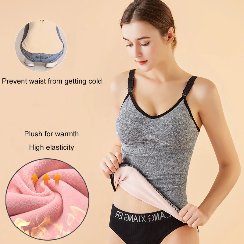 Nursing Underwear Soft and Supple Back Bottom Comfortable Padded Stretch Tank Top Suitable for Nursing Mothers