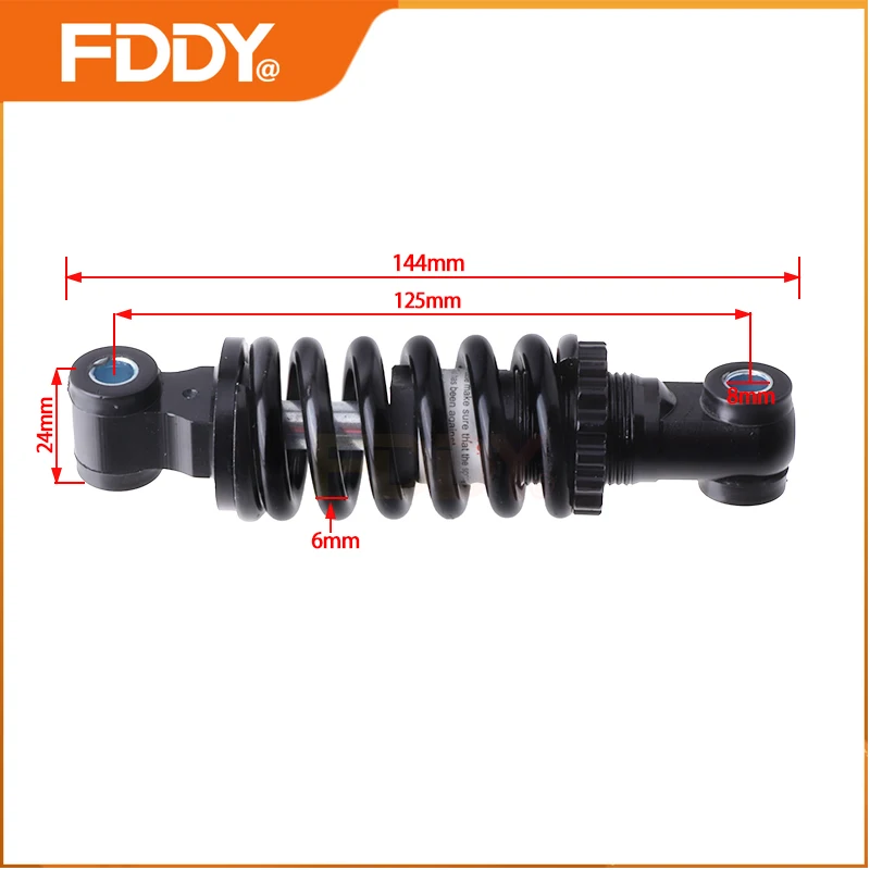 FDDY 125 6mm Scooter Rear Shock Absorber Black Spring style for China Small Little Citycoco Electric
