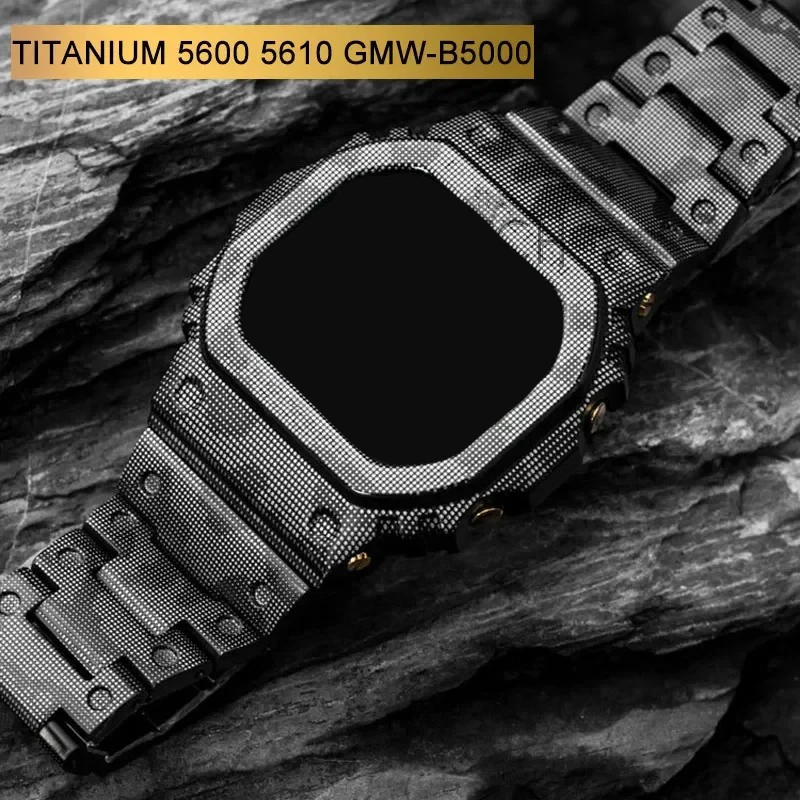 Titanium Alloy Custom For DW 5600 Watch Strap Band Bezel DW5600 Camouflage Series GW5000 DW5035 Metal Watchbands Cover Tools