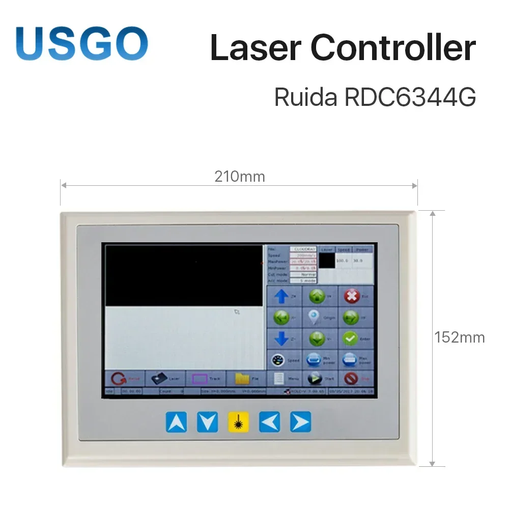 USGO Ruida RDC6344G 7 Inch Touch Screen CO2 Laser DSP Controller Main Motherboard for CO2 Laser Cutting Engraving Machine