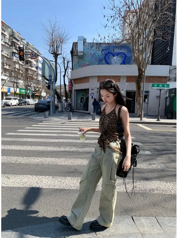 Bengal Tiger Print Halter Neck  Vest Women's Summer Pure Desire Inner Wear Short Outerwear Spicy Tight Fitting Top