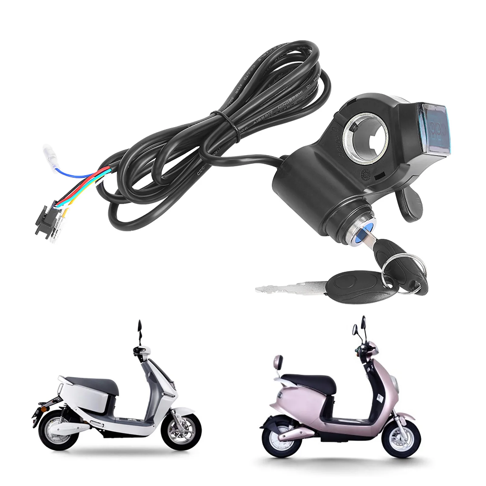 

12V-99V Electric Scooter/E-Bike Thumb Throttle Accelerator LCD Display Voltage for E-Scooter Electric Bike